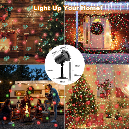 Christmas Light Projector for Living Room and Bedroom Holiday Decor – Indoor Firefly Pattern Lights with Remote and Timer