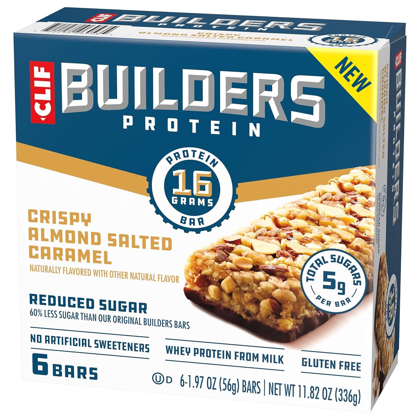 CLIF BUILDERS Protein Bar 6-Pack - Thoughtful Peanut Butter Chocolate Gift for Fitness Lovers and Health-Conscious Friends