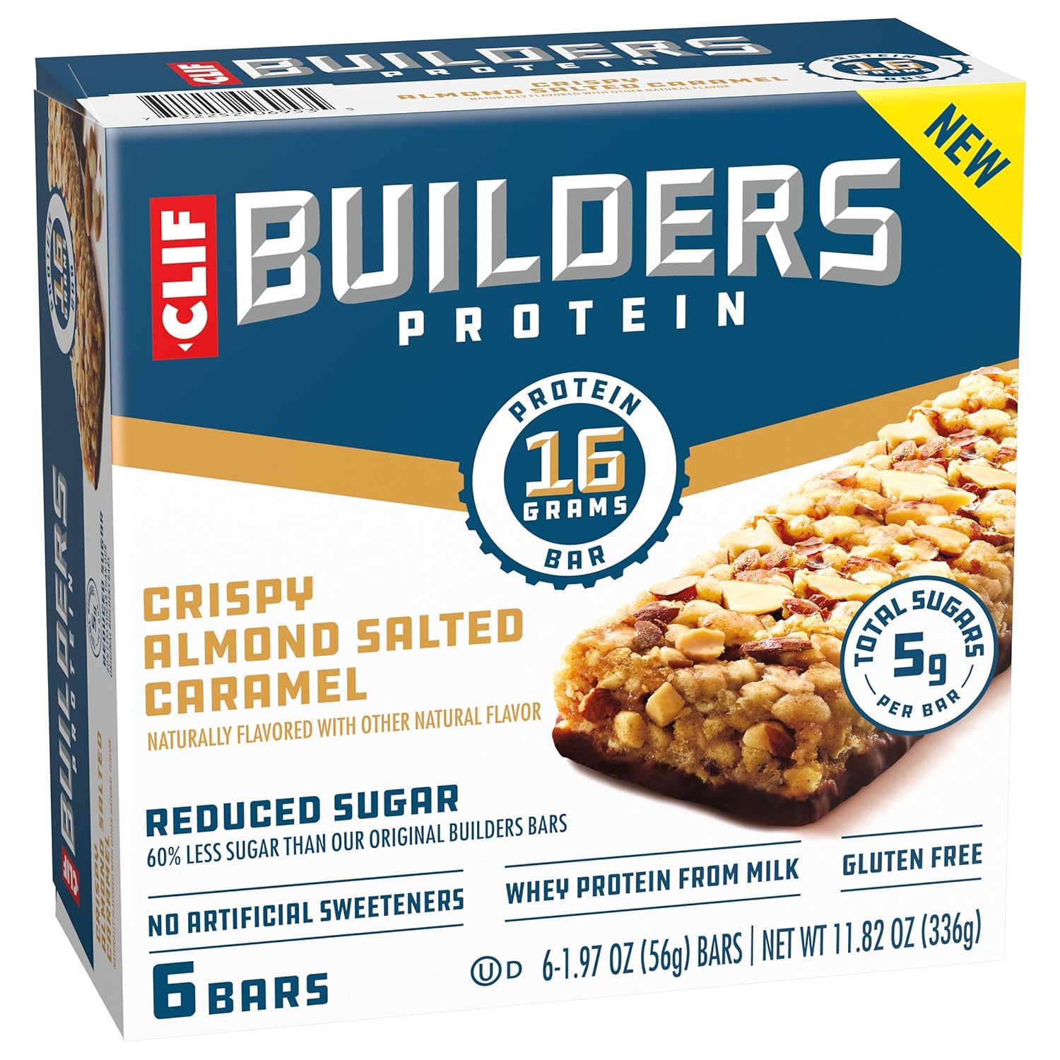 CLIF BUILDERS Protein Bar 6-Pack - Thoughtful Peanut Butter Chocolate Gift for Fitness Lovers and Health-Conscious Friends