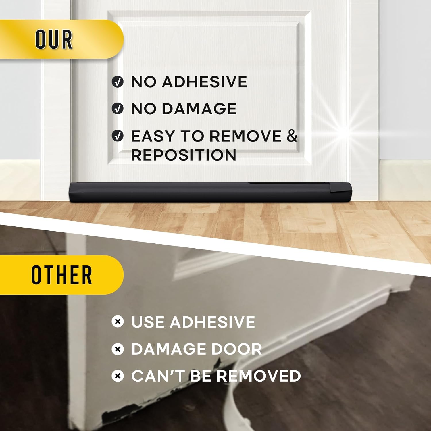 Comfyanno Under Door Draft Stopper – Child-Safe Door Gap Sealer for Nursery, Playroom, and Kids' Bedroom