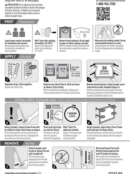 Command 20 Lb XL Heavyweight Picture Hanging Strips, Damage Free Secure Mounting That Protects Painted Walls and Peace of Mind, 8 Pairs White Adhesive Strips