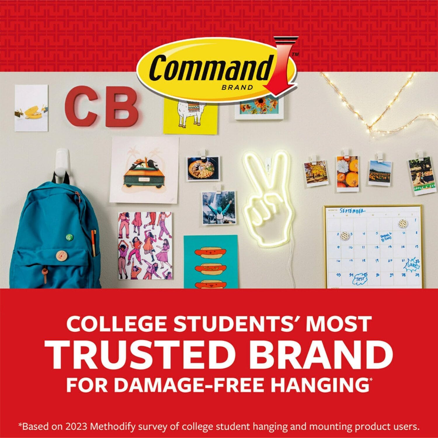 Command Damage-Free Clips for Dorm and Apartment – Safe, No-Nail Hanging for String Lights and Garlands