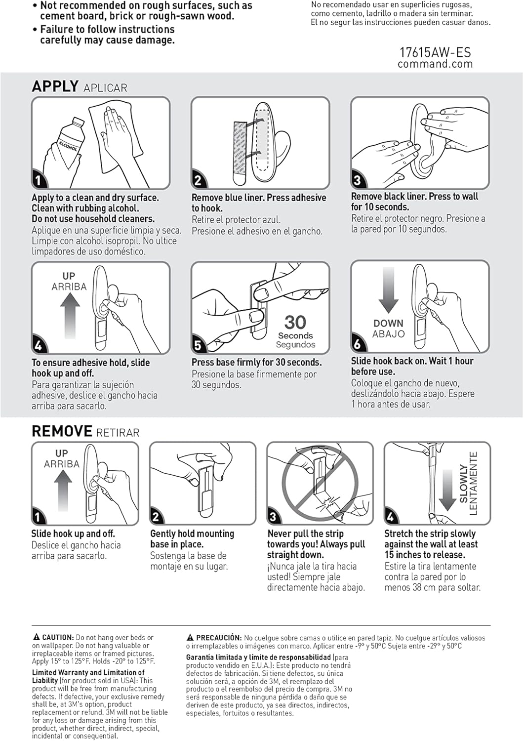 Command Outdoor Refill Strips – Clutter-Free Outdoor Hook Replacements with Clean Removal