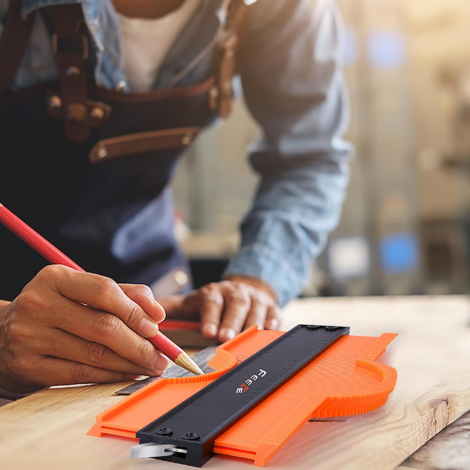 Contour Gauge Pro – Workshop Essential for Carpenters, 12+5 Inch Profile Duplicator for Faster Joinery