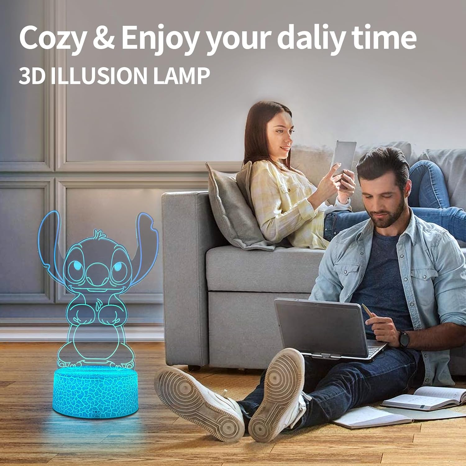 Cool Night Light 3D LED Lamp – Magical Character Gift for Kids Birthday and Christmas Holiday Reveal