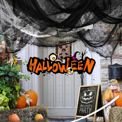 Creepy Cloth Flame-Free Gauze Decor – Safer Halloween Setup for Homes with Kids and Pets