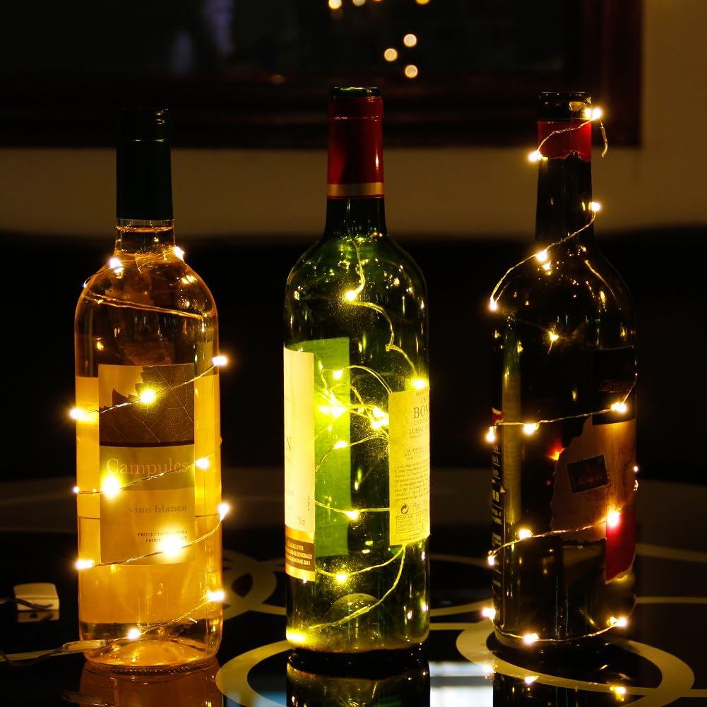CYLAPEX 6 Pack Warm White Fairy Lights Battery Operated 7ft 20 LEDs Romantic Birthday Gift for Her and Mom