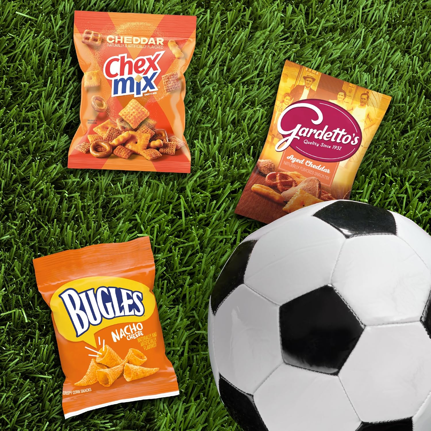 General Mills Cheesy Snack Variety Pack – Road Trip & Car Cup Holder Snack Bags, Chex Mix, Bugles & Gardetto's 20 ct