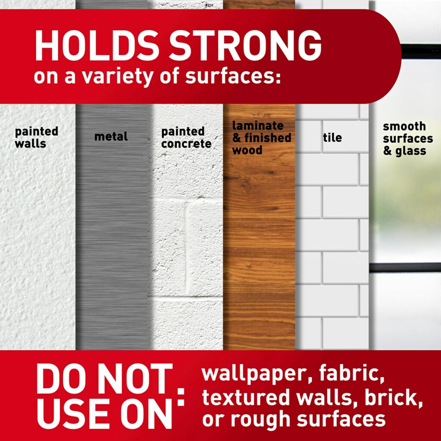 indoor temperature operating range of 50°f to 105°f with surface prep using rubbing alcohol