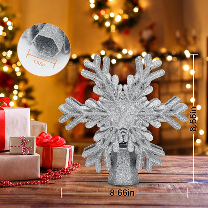 LightOfTree 3D Snowflake Tree Topper – Ready-to-Give Holiday Gift for Her, Gift Box Included