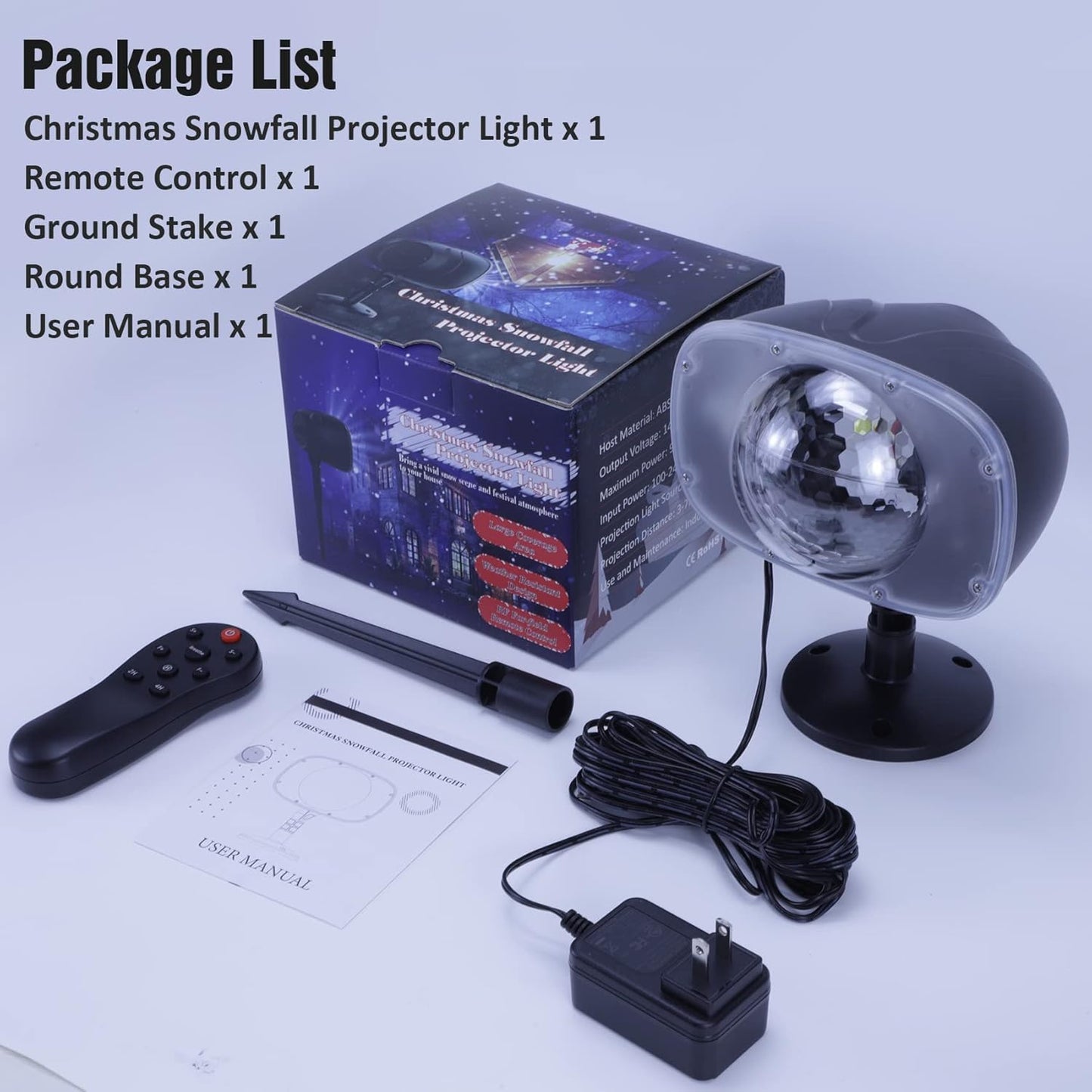 LuminScape Outdoor Snowfall Projector – Weatherproof Landscape Light for Patio and Garden Year-Round