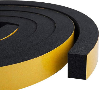 neoprene cr closed-cell foam construction with 7 dimensional variants (1/4in to 2in width, 1/8in to 3/4in thickness)