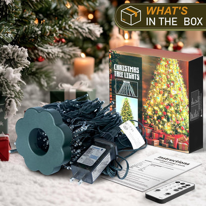 Olaney Christmas Tree Lights – Thoughtful Holiday Gift for Mom, No-Tools Cascading Fairy Lights for Her Home