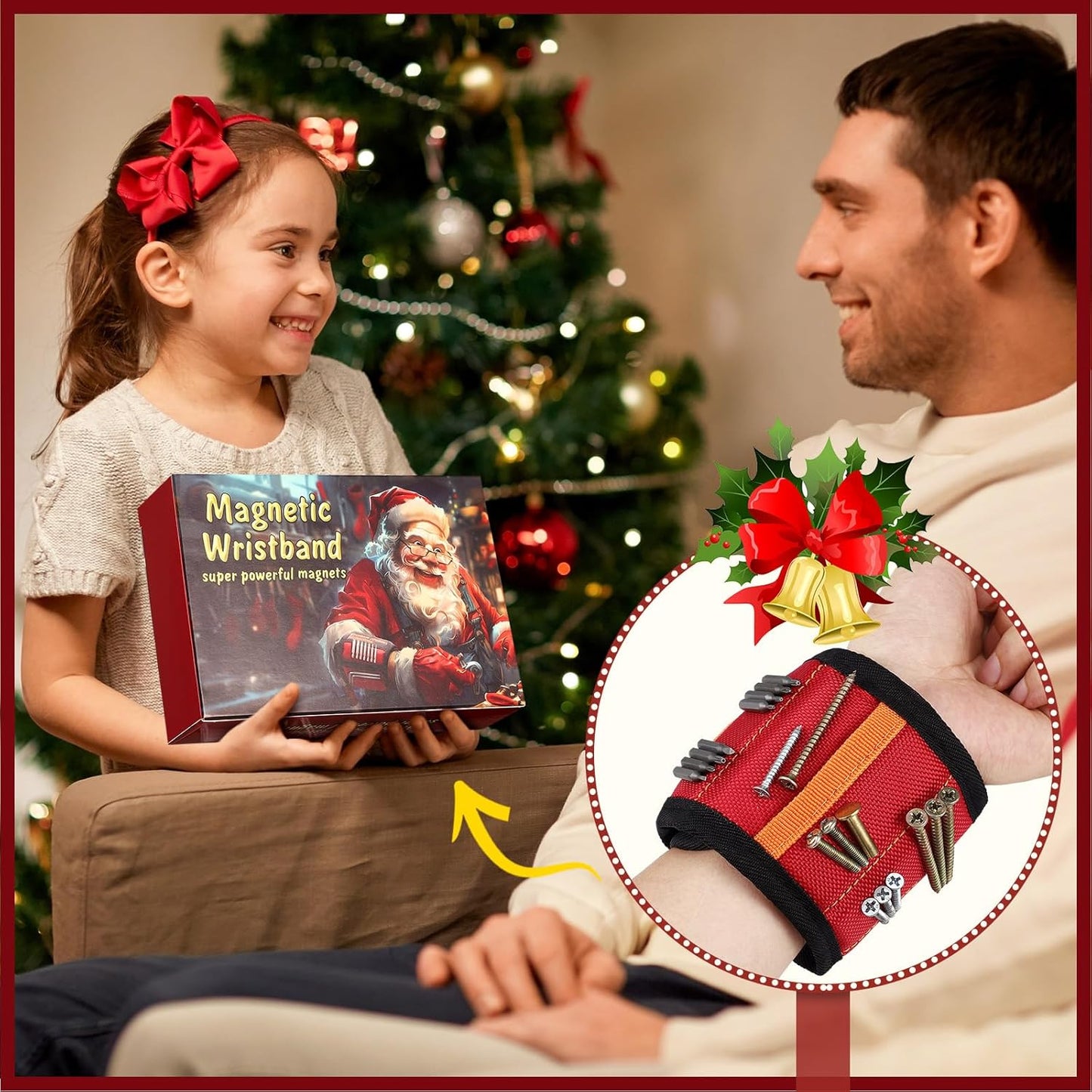 santa-themed christmas gift box included as ready-to-give packaging