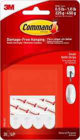 Command Small Refill Strips – Child-Safe, No-Tools Hanging for Kids' Rooms, Nurseries, and Playrooms