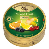 Cavendish & Harvey Decorative Fruit Candy Tin 200g – Display-Worthy Keepsake for the Living Room Coffee Table and Bar Cart
