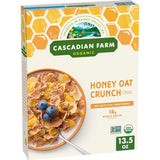 Cascadian Farm Honey Oat Crunch – Simple Organic Cereal for the Intentional Pantry, 13.5 oz