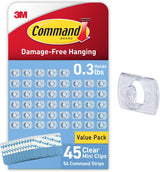 Command Invisible Light Clips for Clean Aesthetic Walls, Minimal Effort String Light Mounting