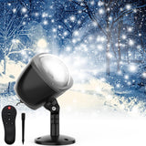 Lumora Snowfall LED Projector – Cozy Winter Living Room Decor for Fireplace Walls & Reading Nooks