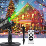 Christmas Laser Light Projector – Cozy Holiday Accent for Living Room, Bedroom and Entryway, Red Green Pattern Ambient Decor