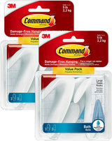 Command Large Towel Hook Value Pack – Thoughtful Housewarming Gift for New Homeowners, Damage-Free Bathroom Hooks for Towels
