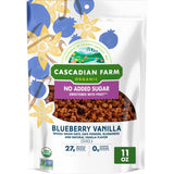 Cascadian Farm Organic Granola with No Added Sugar, Blueberry Vanilla Travel Snack for Hiking Packs and Road Trip Cup Holders
