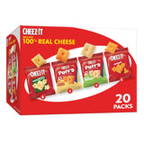 Cheez-It Cheese Crackers, Baked Snack Crackers, Crowd-Pleasing Snack for Hostess Gifting, Variety Pack, 17.72oz Box (20 Pouches)