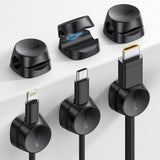 Lamicall Cable Clips – Bedroom Nightstand Cord Organizer That Blends with Modern Decor, 6-Pack