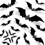 CESOF Halloween Bat Wall Decor Gift – 70-Piece 3D PVC Reusable Set for Friends, Neighbors & Seasonal Decor Lovers