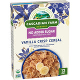 Cascadian Farm Organic Vanilla Crisp Cereal – Intentional Pantry Staple for Clutter-Free Kitchens, Simple 0g Sugar Cereal