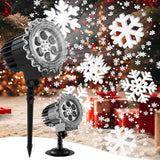 Weatherproof Snowflake Projector – Patio and Backyard Christmas Party Lighting All Night Long