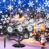 GUSODOR Triple-Head Snowflake Projector – Cozy Living Room and Bedroom Ambient Light for Winter Evenings
