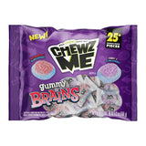 ChewzMe Gummy Brains – Individually Wrapped Sealed Halloween Candy for Classroom Sharing, Allergy-Aware Trick-or-Treat Handouts, and School Cafeteria Distribution