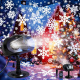 SnowfallEffect LED Snowflake Projector – Bedroom & Living Room Christmas Ambiance Light, 270° Adjustable Head with Dimmable Remote