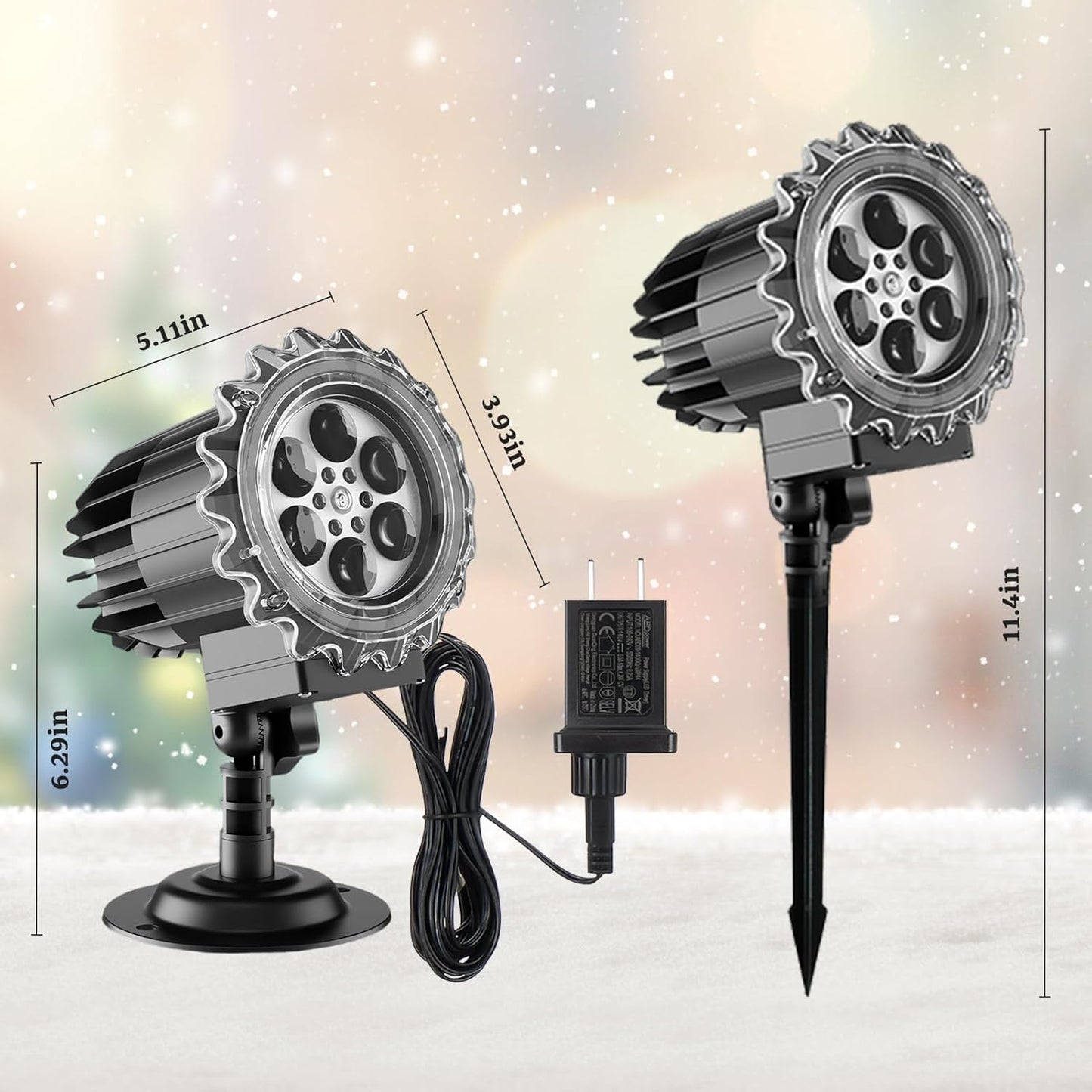 Weatherproof Snowflake Projector – Patio and Backyard Christmas Party Lighting All Night Long